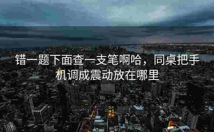 错一题下面查一支笔啊哈，同桌把手机调成震动放在哪里